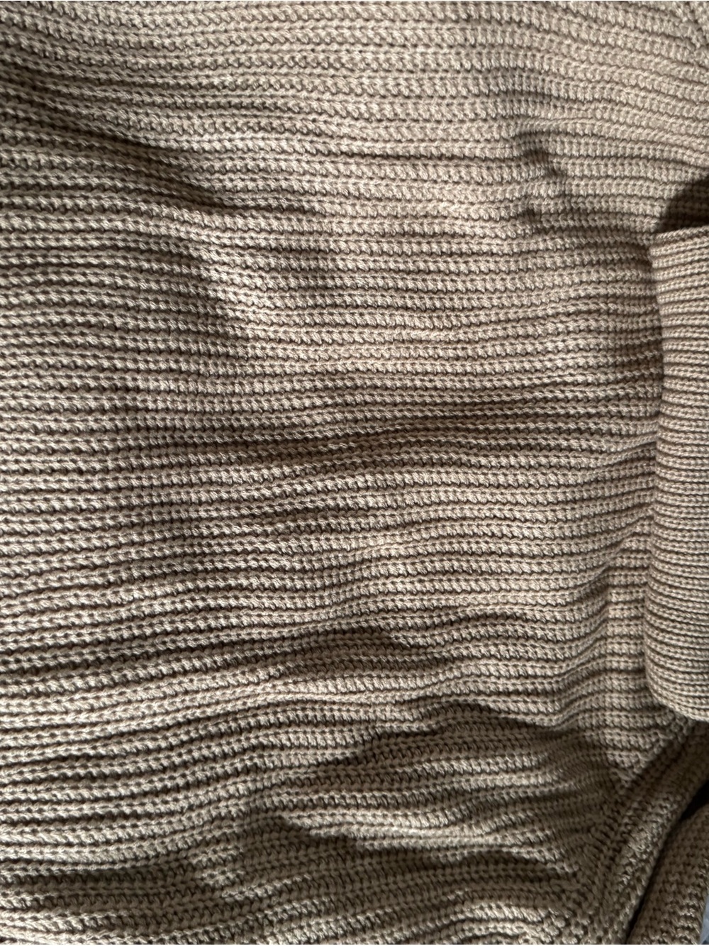 Source Unknown Women's Ribbed Cowl Sweater in Taupe